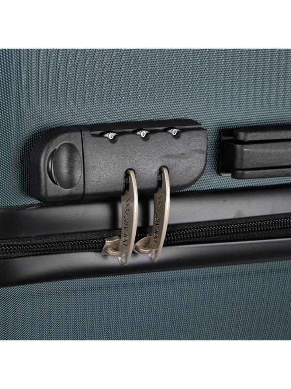 Чемодан Р612 (3-ой) зеленый Green  (20) пластик ABS малый