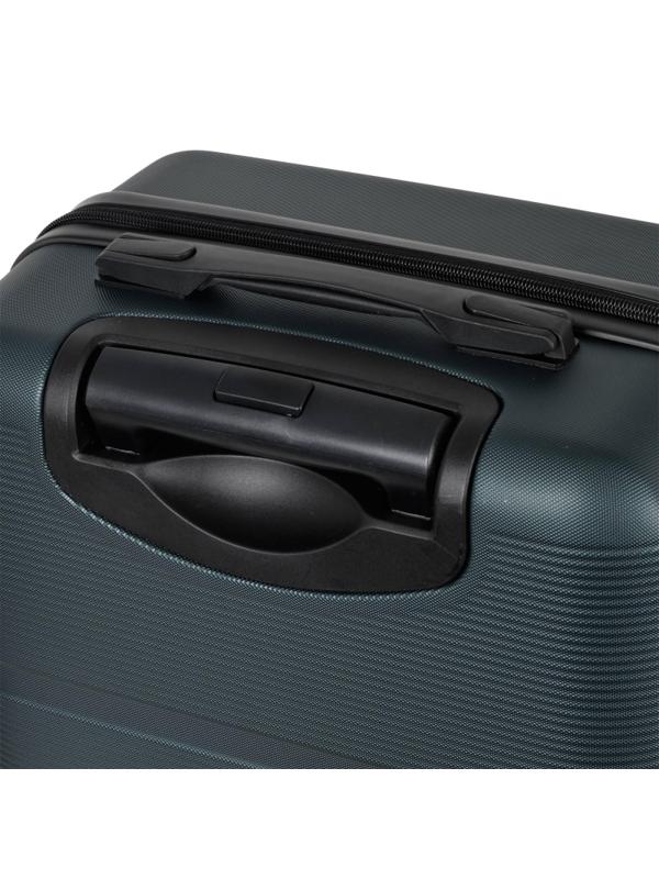 Чемодан Р612 (3-ой) зеленый Green  (20) пластик ABS малый