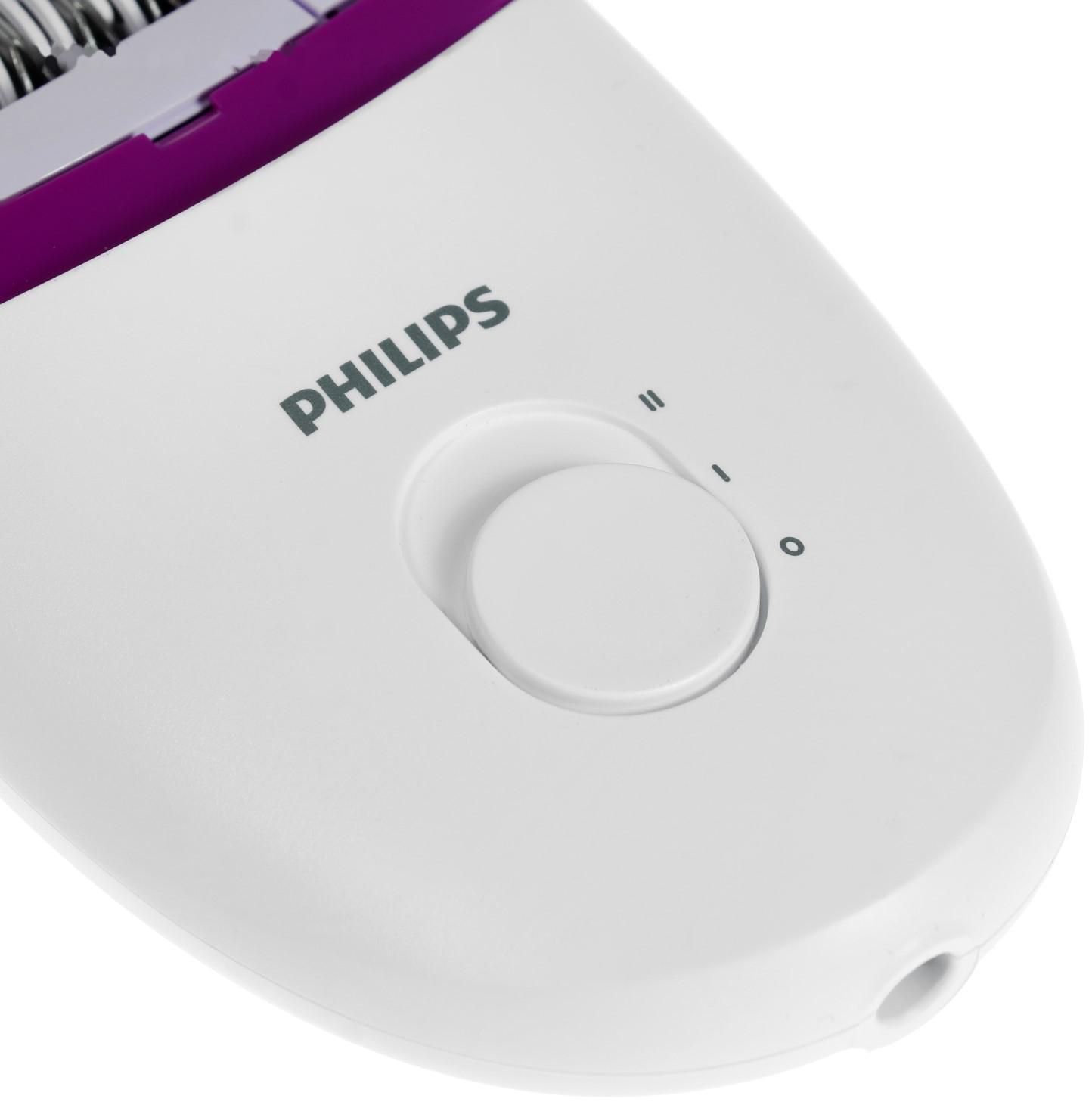 Эпилятор Philips BRE225/00, 20 пинцетов, 2 скорости, 220 В, бело-фиолетовый
