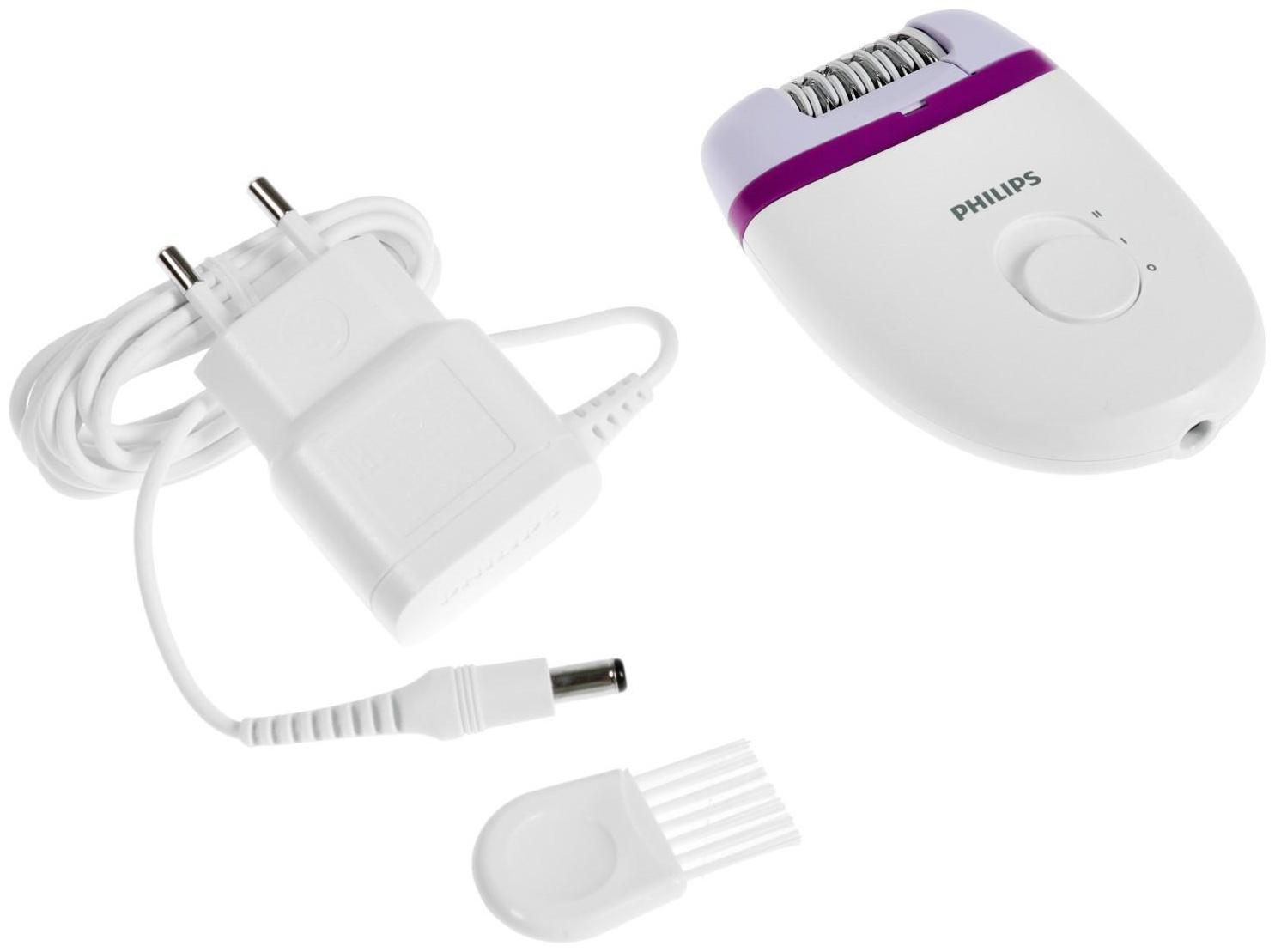 Эпилятор Philips BRE225/00, 20 пинцетов, 2 скорости, 220 В, бело-фиолетовый