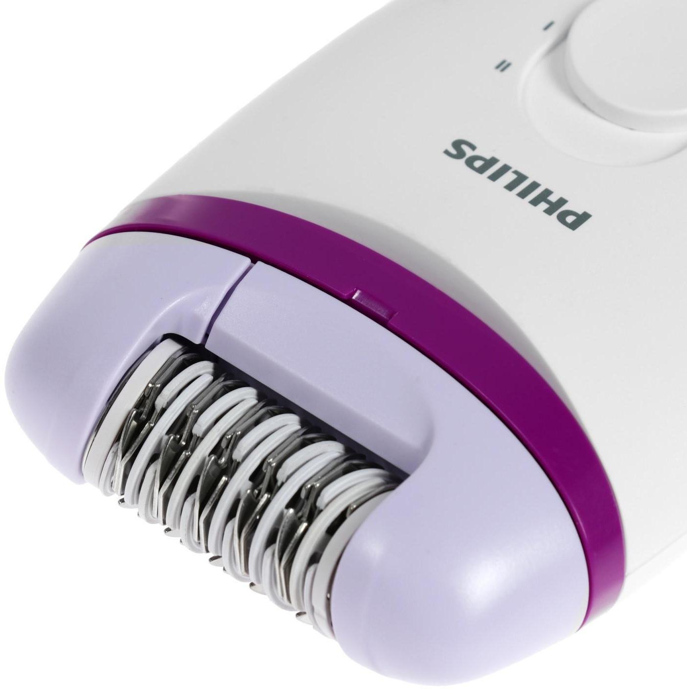 Эпилятор Philips BRE225/00, 20 пинцетов, 2 скорости, 220 В, бело-фиолетовый