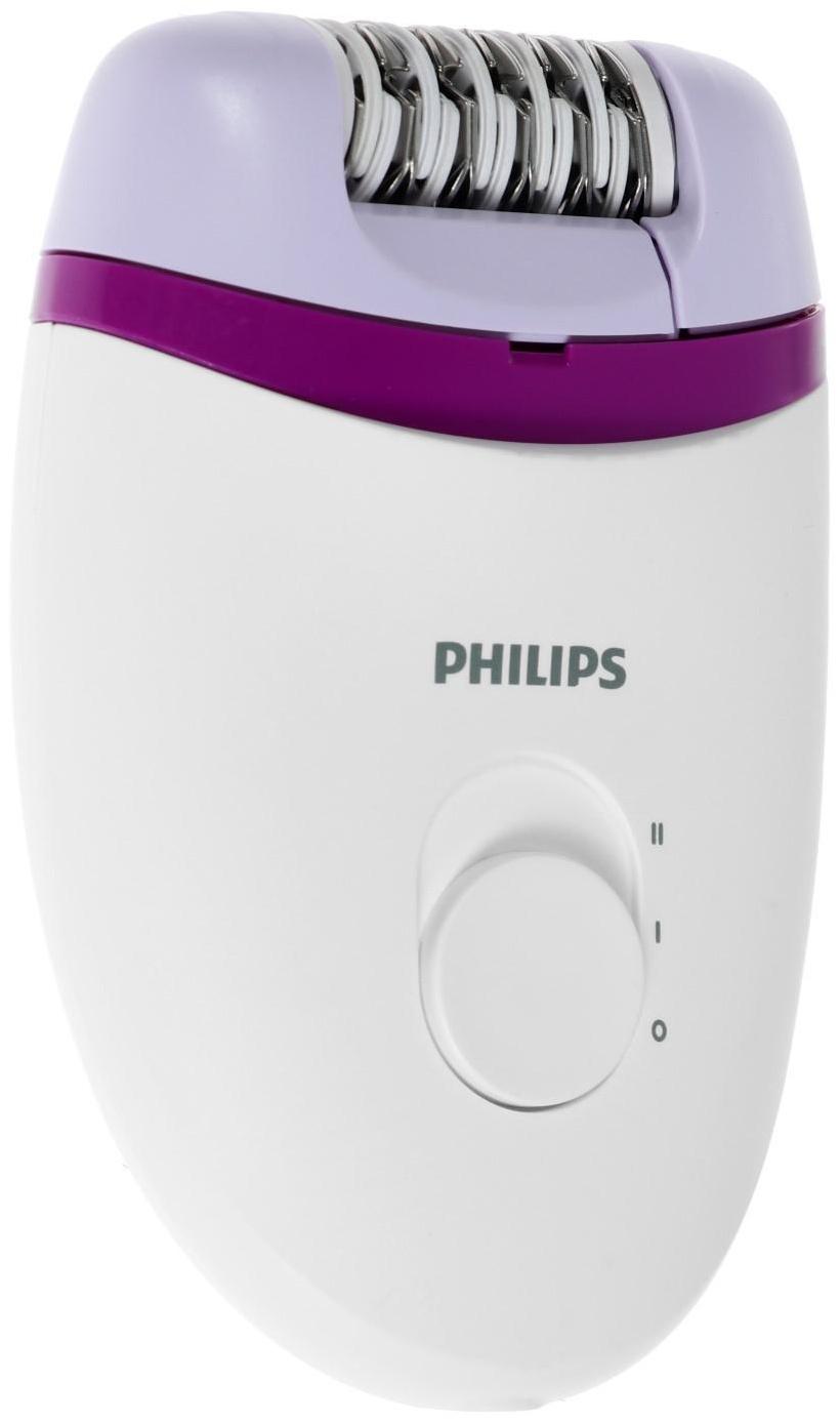 Эпилятор Philips BRE225/00, 20 пинцетов, 2 скорости, 220 В, бело-фиолетовый