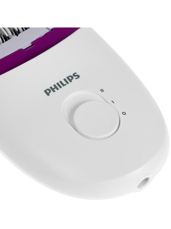 Эпилятор Philips BRE225/00, 20 пинцетов, 2 скорости, 220 В, бело-фиолетовый