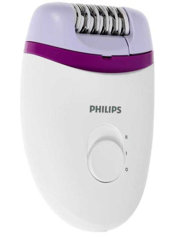 Эпилятор Philips BRE225/00, 20 пинцетов, 2 скорости, 220 В, бело-фиолетовый