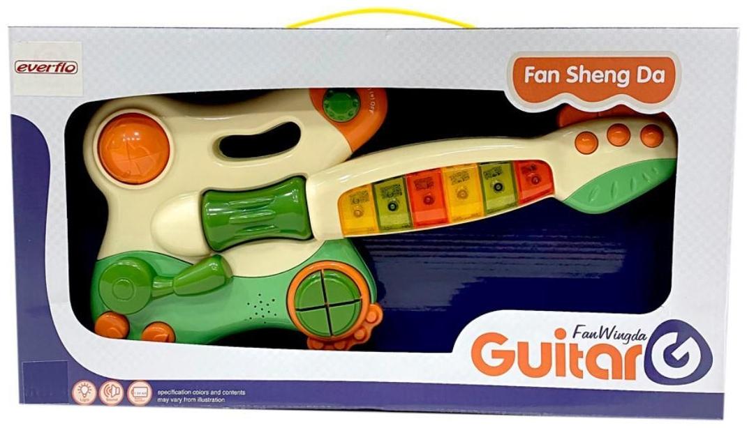Музыкальный детский центр-гитара Everflo Rock, green