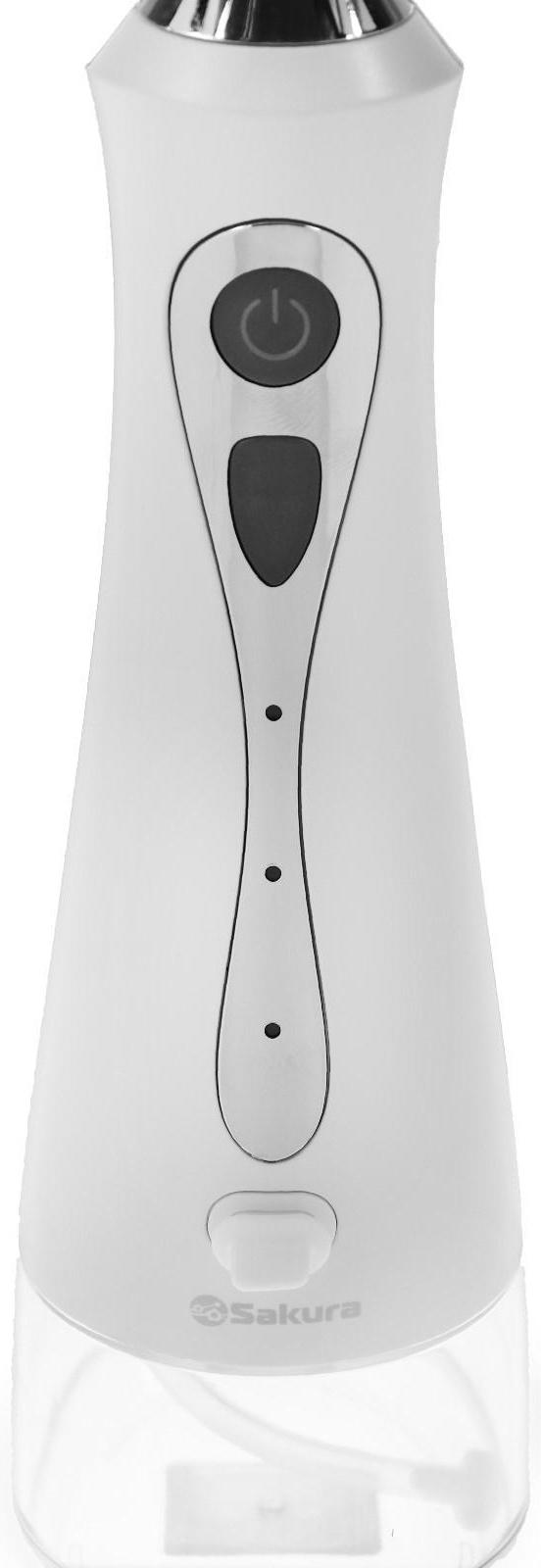 Ирригатор Sakura SA-5560, портативный, 230 мл, 3 режима, 1200 импульсов/мин, АКБ