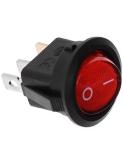 Переключатель красный с подсветкой, 12 В, 20 A, 3 контакта