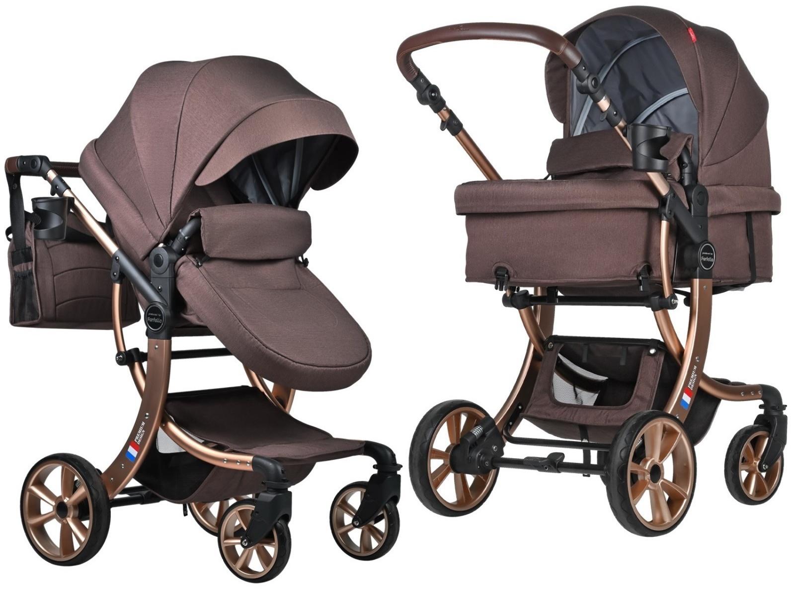Коляска трансформер Farfello Aimile Original, цвет шоколадный