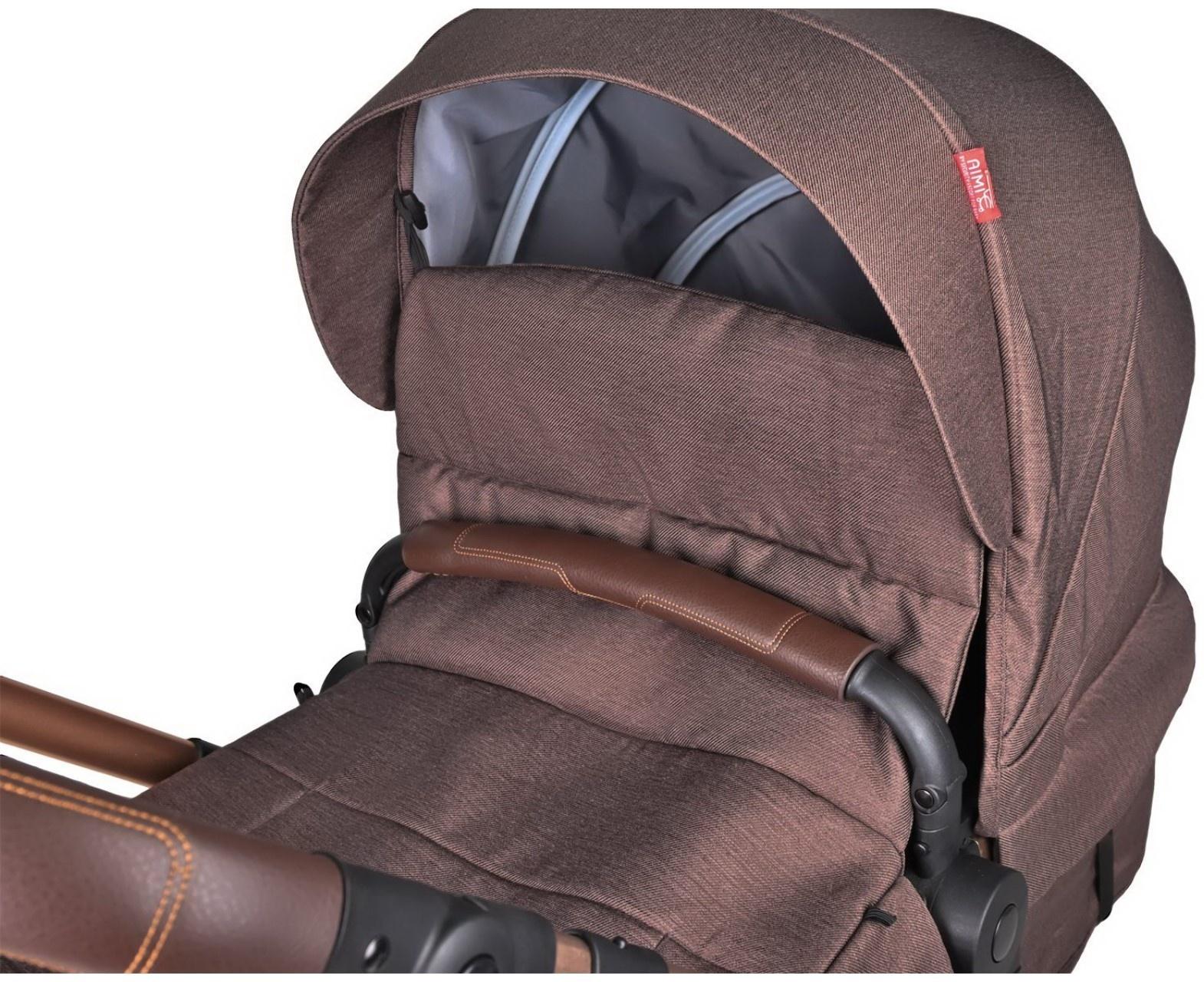 Коляска трансформер Farfello Aimile Original, цвет шоколадный