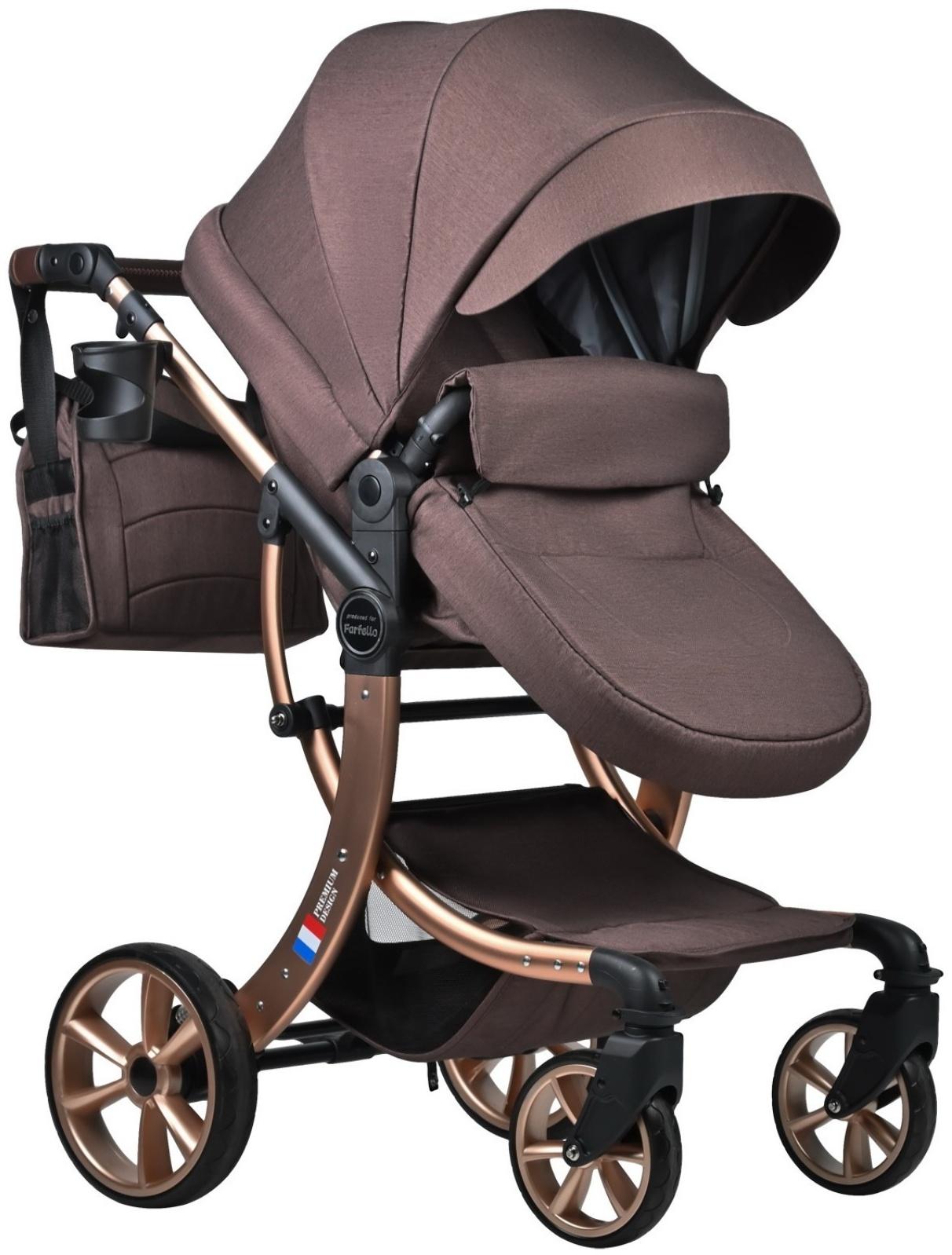 Коляска трансформер Farfello Aimile Original, цвет шоколадный