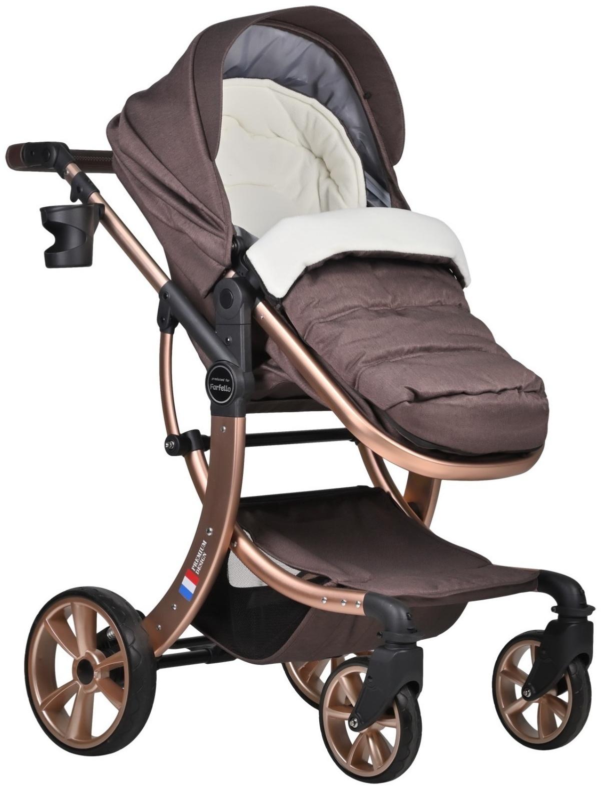 Коляска трансформер Farfello Aimile Original, цвет шоколадный