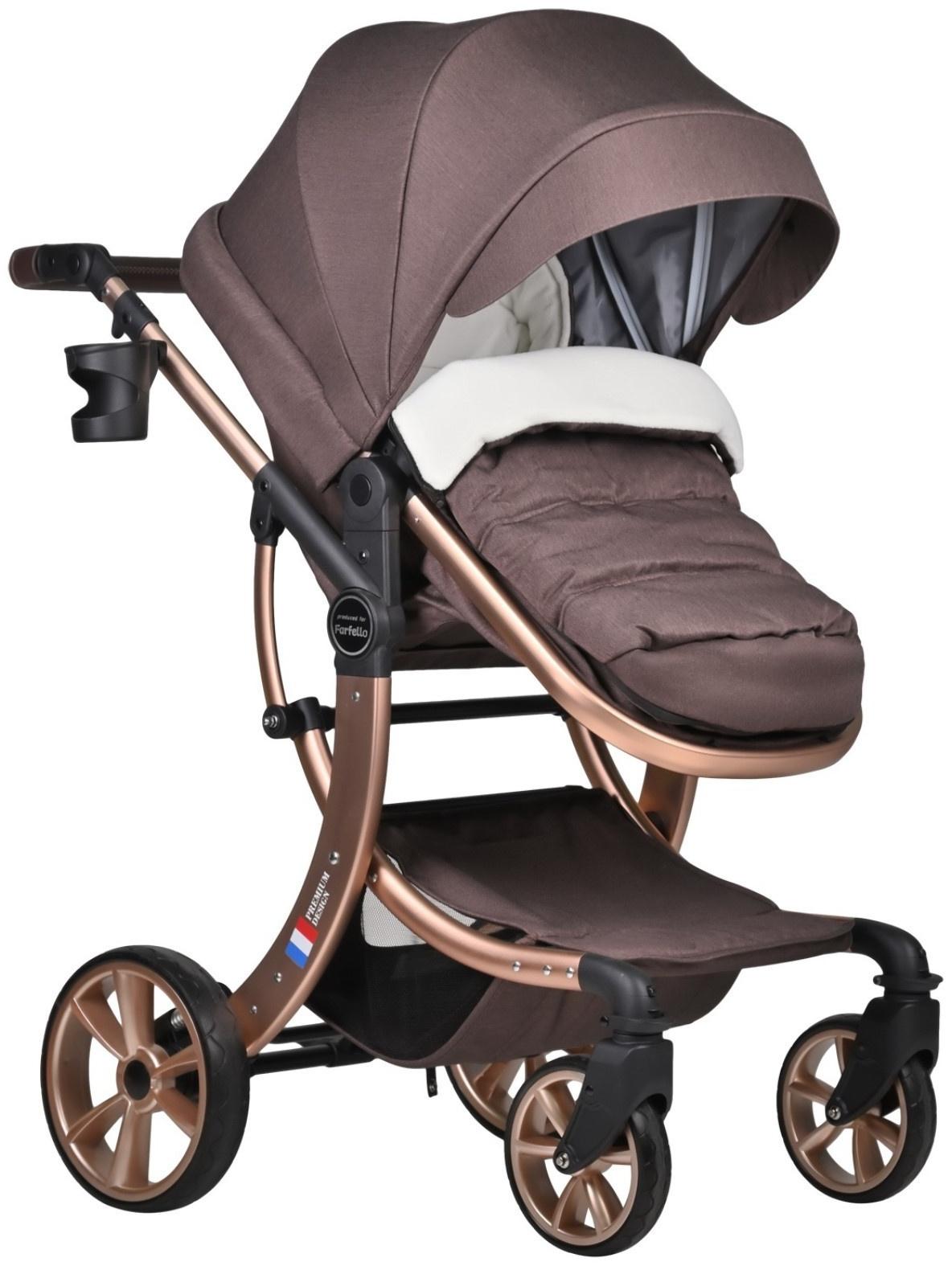 Коляска трансформер Farfello Aimile Original, цвет шоколадный