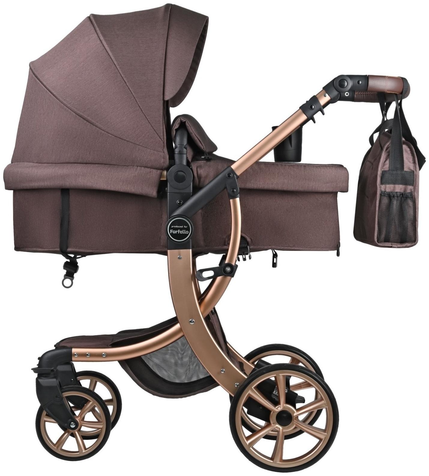 Коляска трансформер Farfello Aimile Original, цвет шоколадный