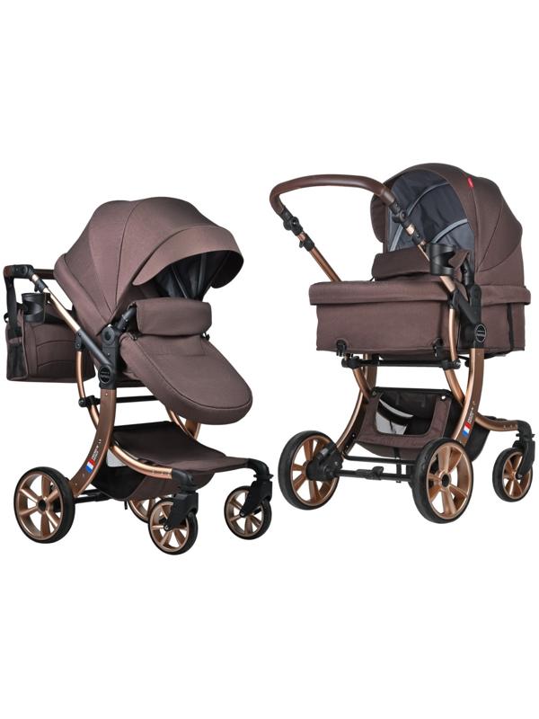 Коляска трансформер Farfello Aimile Original, цвет шоколадный
