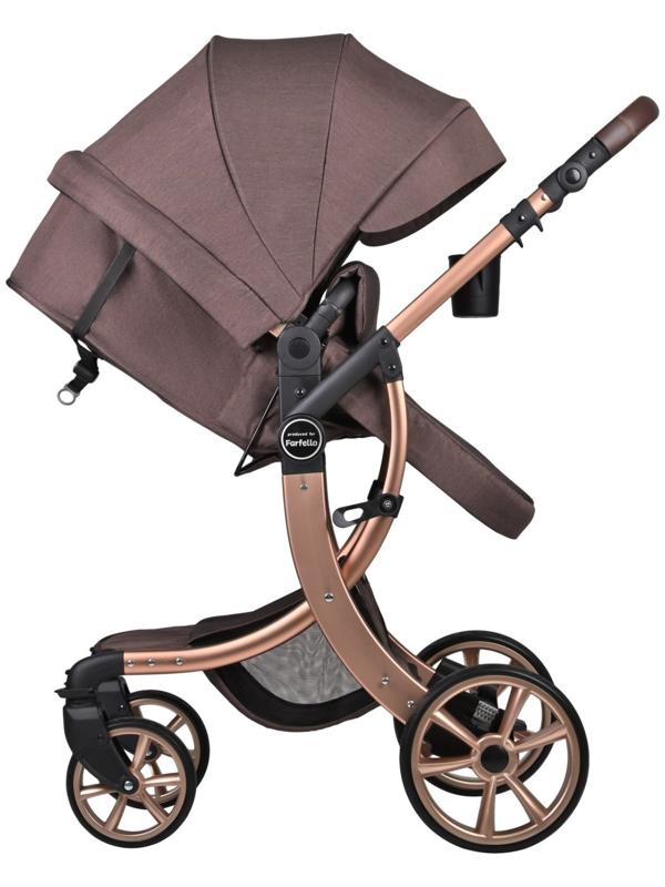 Коляска трансформер Farfello Aimile Original, цвет шоколадный