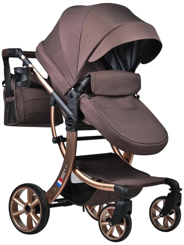 Коляска трансформер Farfello Aimile Original, цвет шоколадный