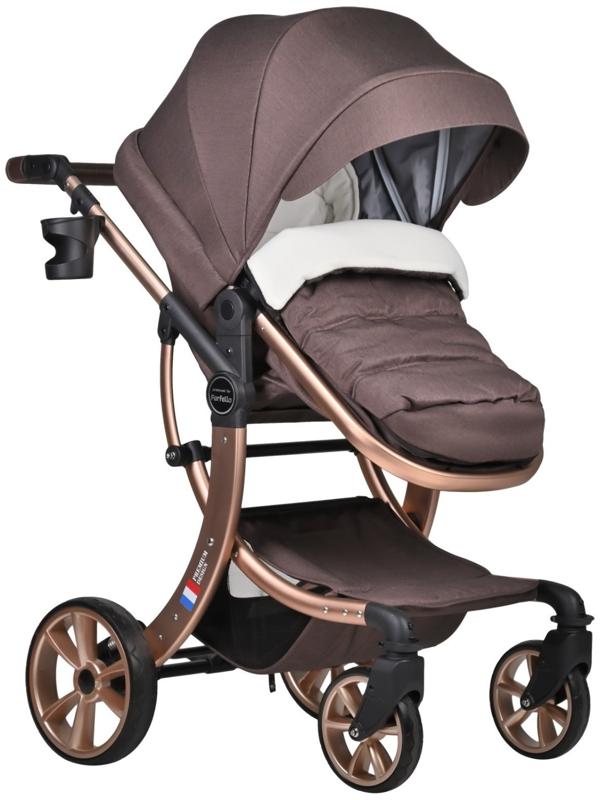 Коляска трансформер Farfello Aimile Original, цвет шоколадный