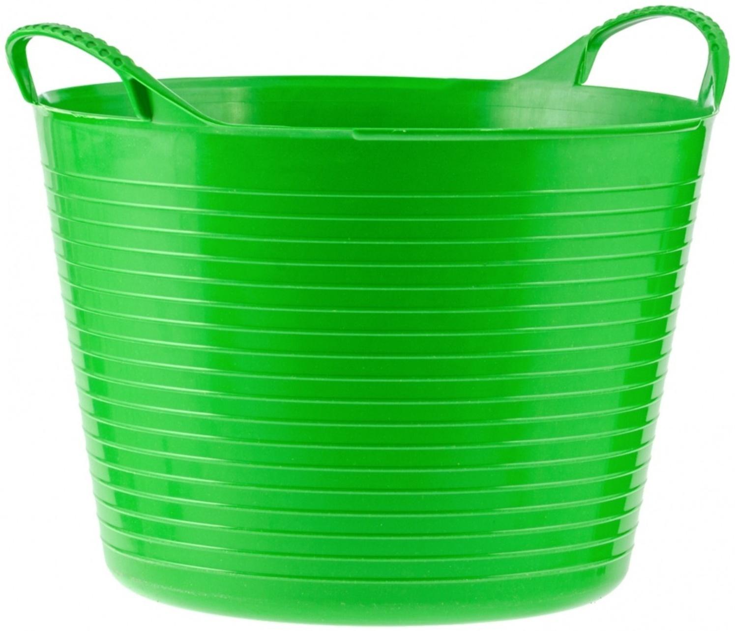 Ведро строительное, 14 л, гибкое, пластик, зелёное