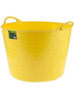 Ведро строительное, 40 л, гибкое, пластик, жёлтое