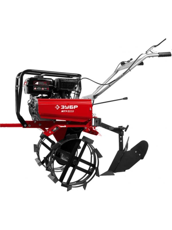 Мотоблок бензиновый ЗУБР МТУ-450, 5150 Вт, 6 л., ширина/глубина 60-85/35 см, скорости 6/2