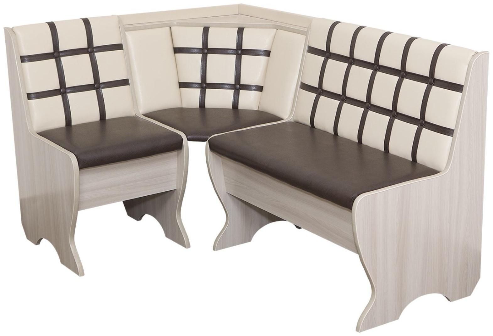 Кухонный уголок КУ-19 Л, категория-1, 1030х540х830, Ясень шимо светлый бежевый/Коричневый