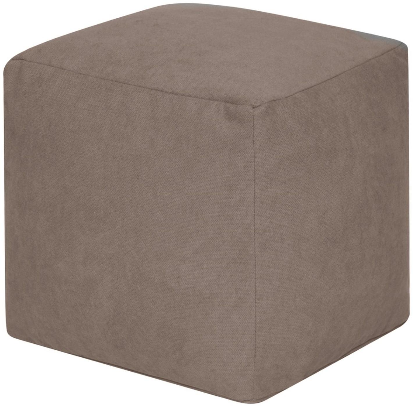 Пуфик «Куб», велюр, цвет бежевый