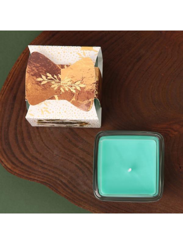 Новогодняя свеча в стакане «Время чудес  и волшебства», аромат еловые шишки