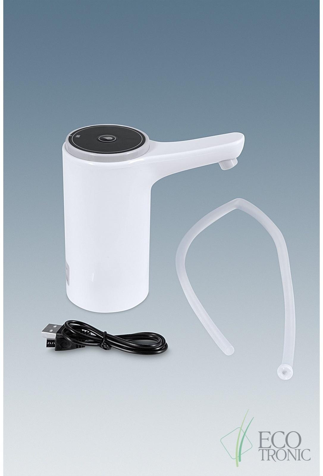 Помпа Ecotronic PLR-110, электрическая, 4 Вт, 1.5 л/мин, 1200 мАч, от USB, белая