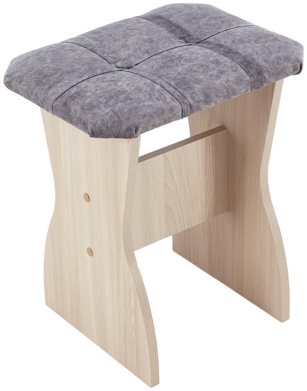 Кухонный уголок А-17, 1180х1620х820, Ясень шимо светлый/Серый велюр