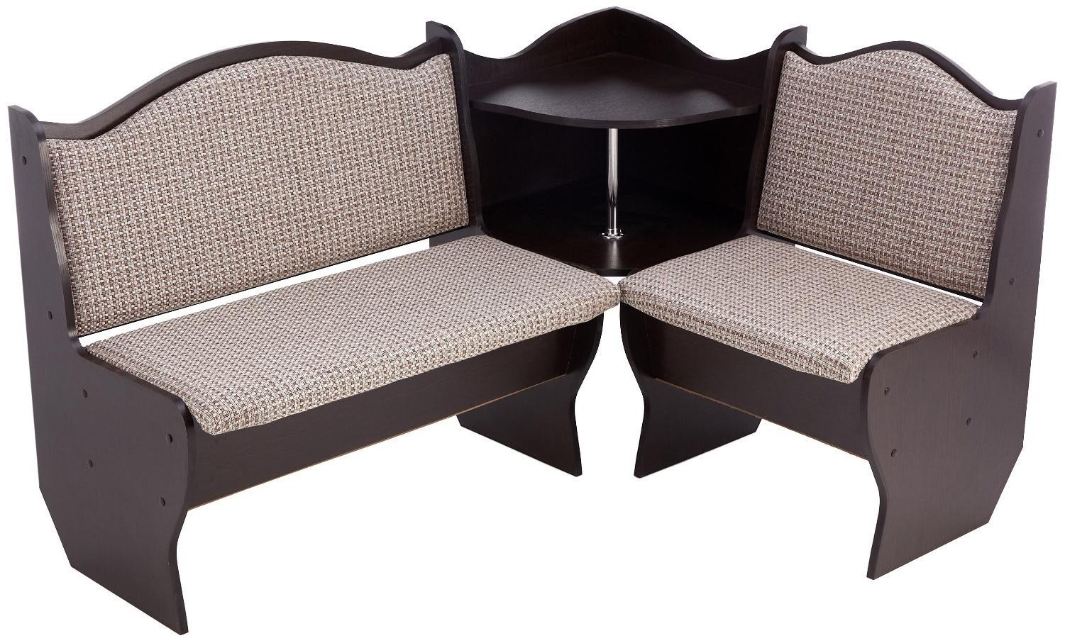 Кухонный уголок А-1, 1450х1100х850, Венге темный/Рогожка темная