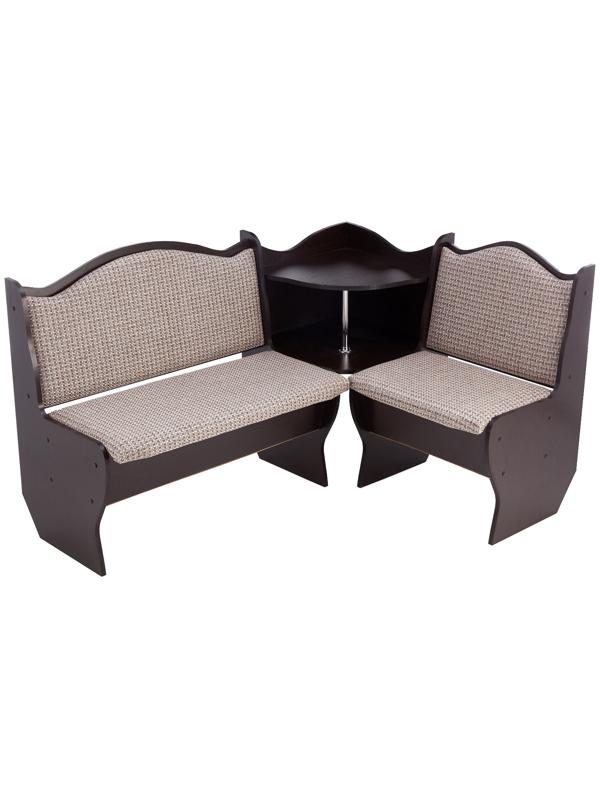 Кухонный уголок А-1, 1450х1100х850, Венге темный/Рогожка темная