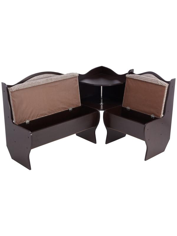 Кухонный уголок А-1, 1450х1100х850, Венге темный/Рогожка темная