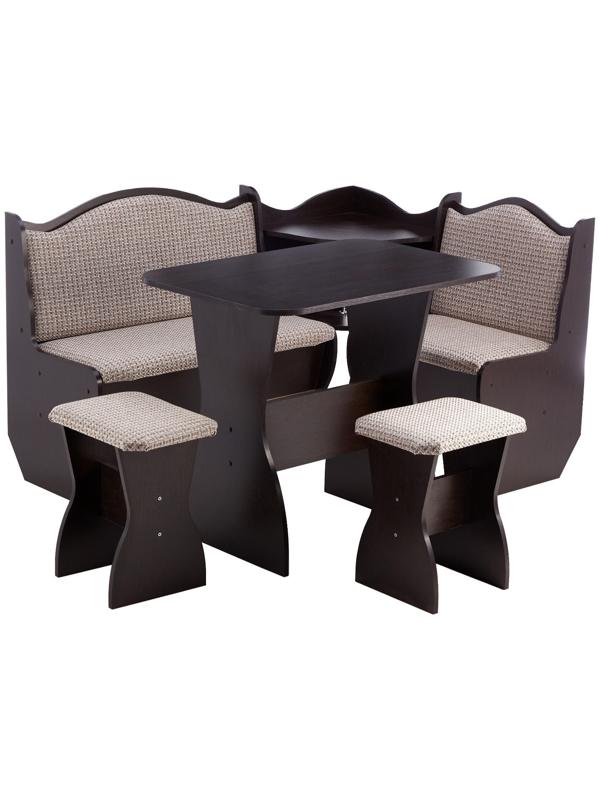 Кухонный уголок А-1, 1450х1100х850, Венге темный/Рогожка темная