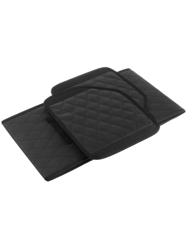 Органайзер саквояж в багажник автомобиля Cartage, экокожа стеганая, 33 см, черный