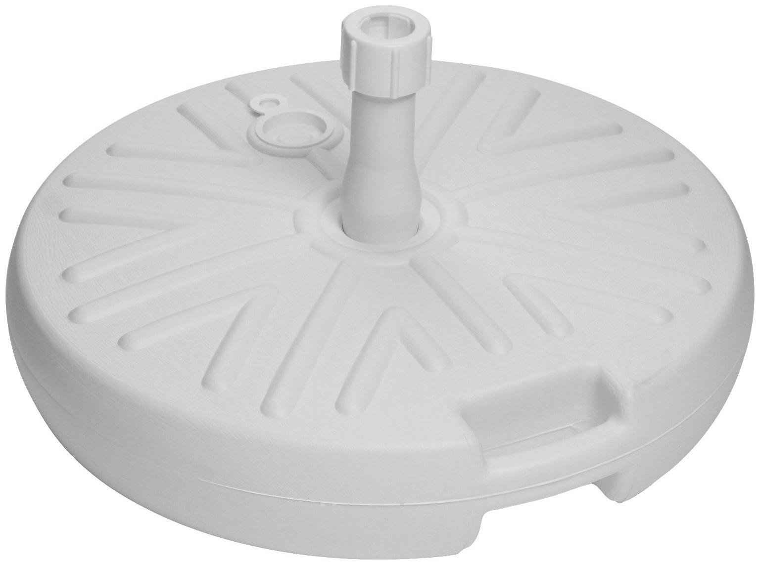 Подставка под зонт круглая белая, диаметр 49 см, высота 10 см