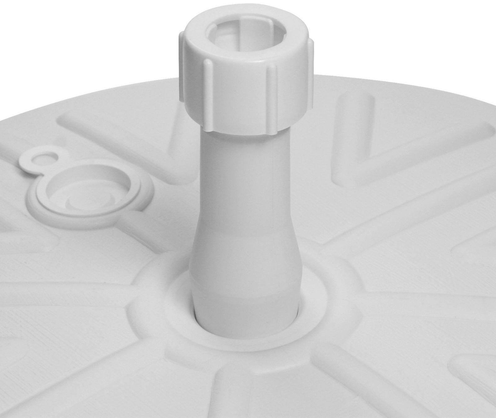 Подставка под зонт круглая белая, диаметр 49 см, высота 10 см