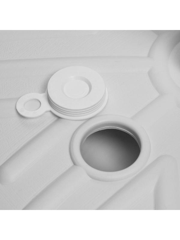 Подставка под зонт круглая белая, диаметр 49 см, высота 10 см