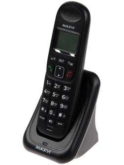 Радиотелефон DECT Maxvi AM-01, Caller ID, интерком, спикерофон, АОН, конференц-связь, черный