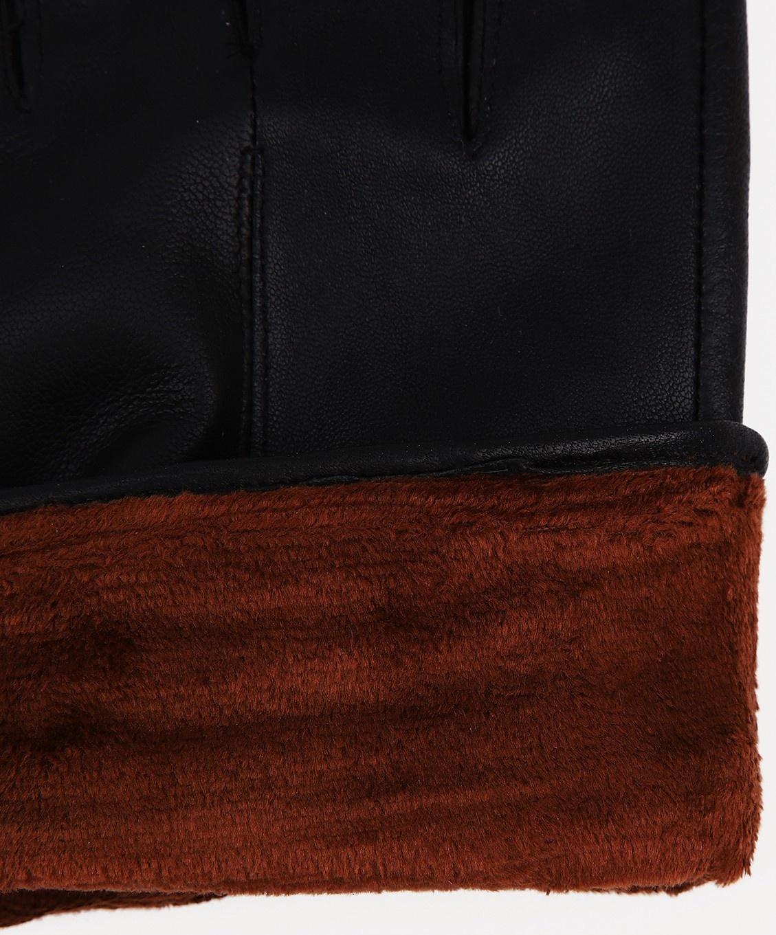 Перчатки мужские, безразмерные, с утеплителем, цвет чёрный