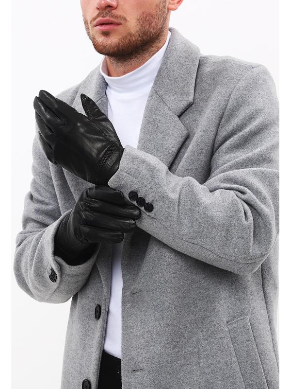 Перчатки мужские, безразмерные, с утеплителем, цвет чёрный