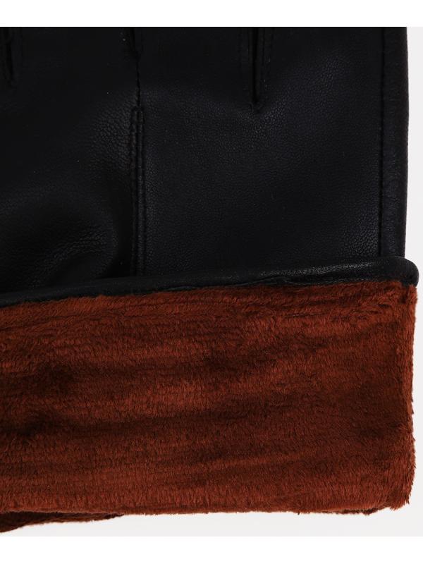 Перчатки мужские, безразмерные, с утеплителем, цвет чёрный