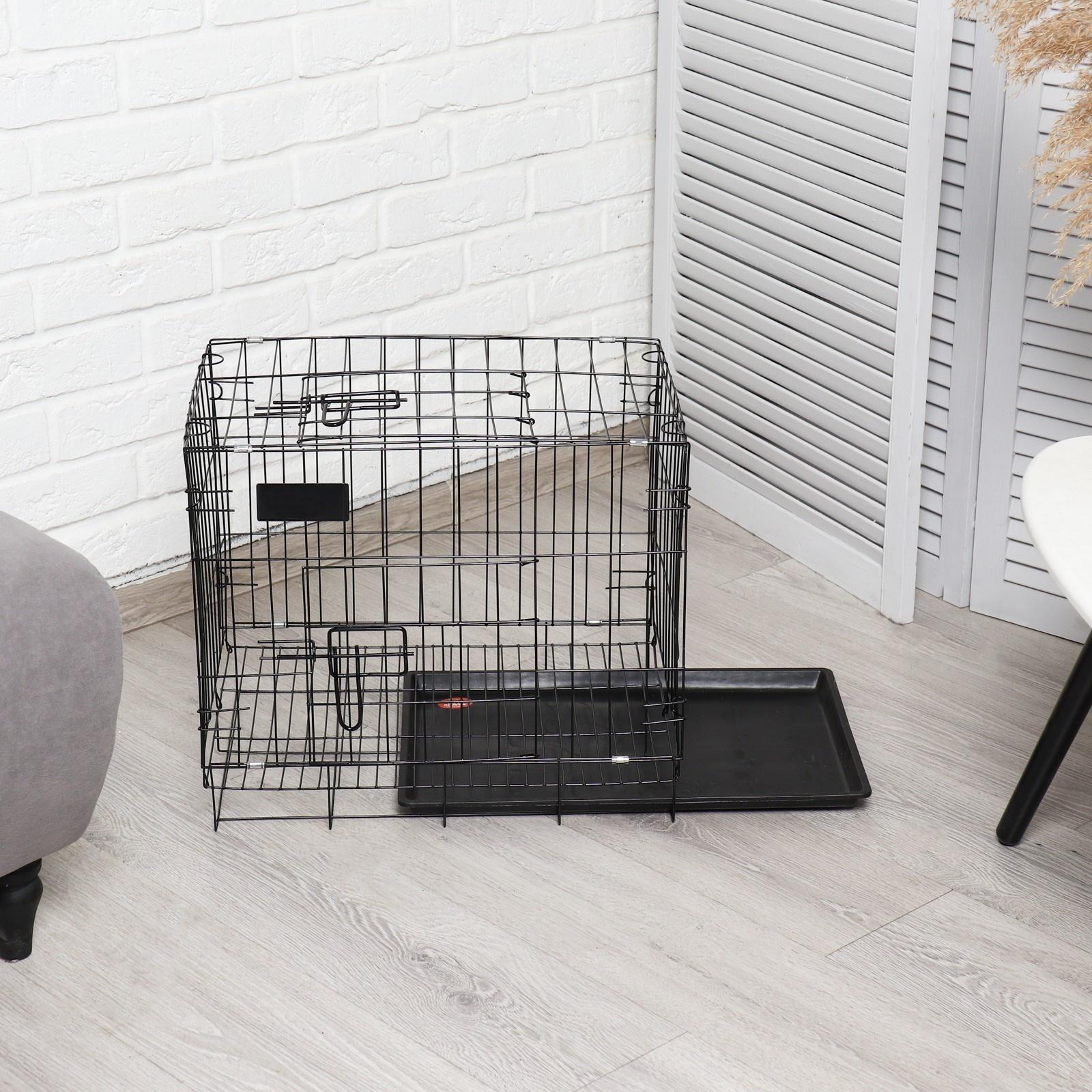 Клетка для собак 51 х 35 х 41 см, черная