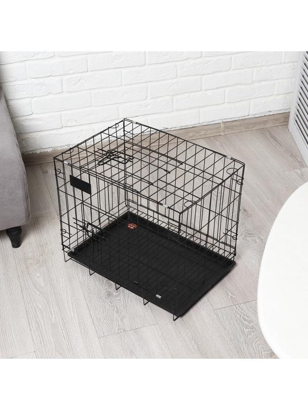 Клетка для собак 51 х 35 х 41 см, черная