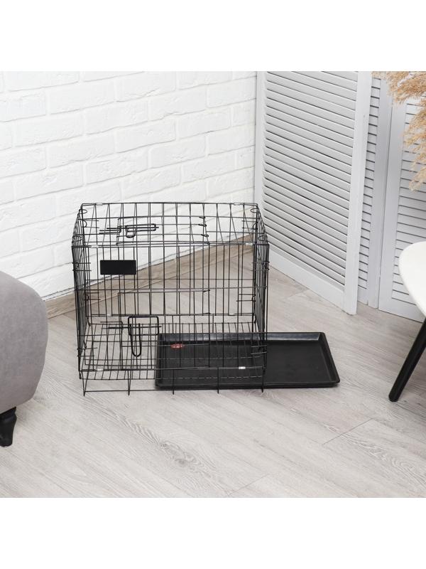 Клетка для собак 51 х 35 х 41 см, черная