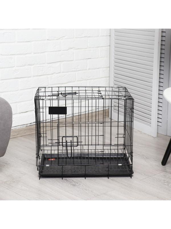 Клетка для собак 51 х 35 х 41 см, черная