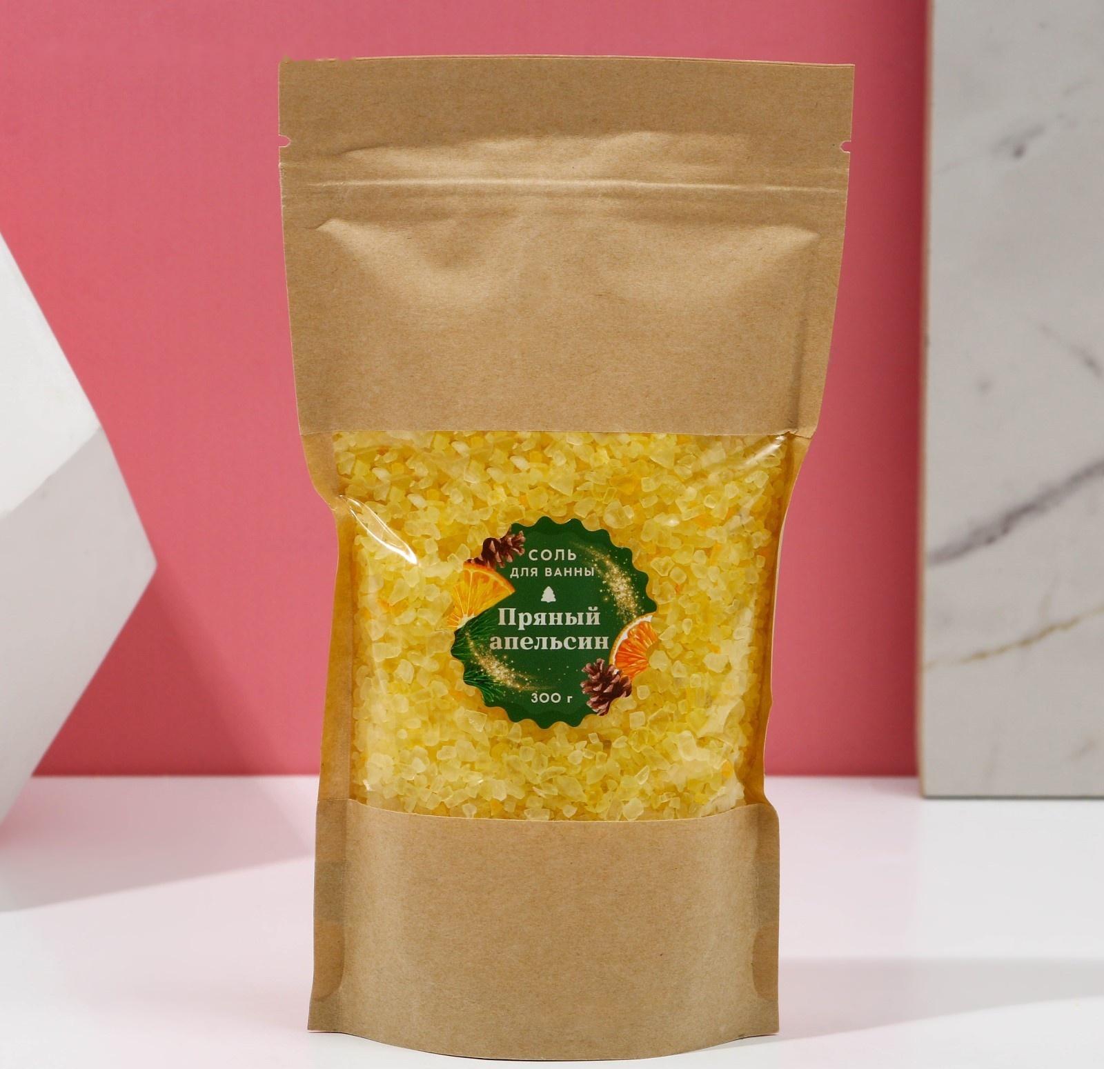 Расслабляющая соль для ванны, 300 г, пряный апельсин