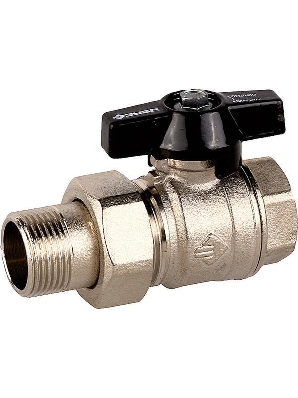 ЗУБР d 3/4″, ручка ″бабочка″, ″мама-папа″, полнопроходной шаровой кран с накидной гайкой (4-51327-C-3/4)