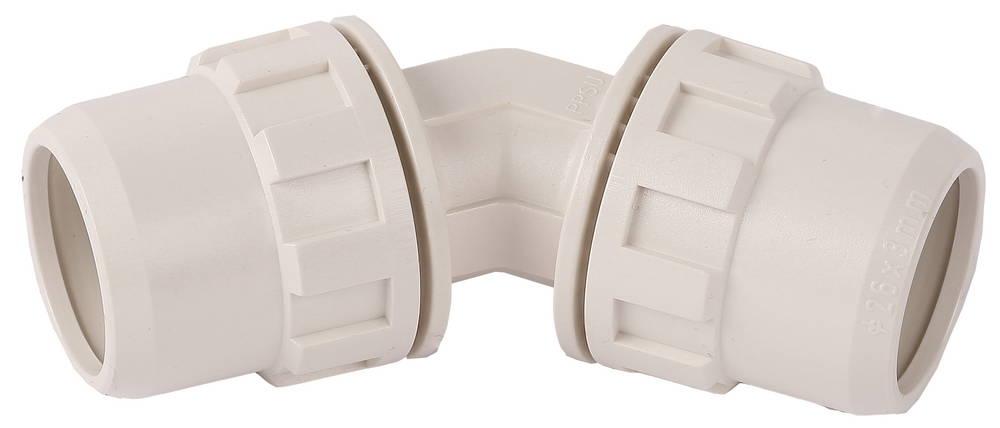 ЗУБР ШиреФит штуцер с гайкой - штуцер с гайкой 45°, 26 мм, угловой соединитель (51491-26)