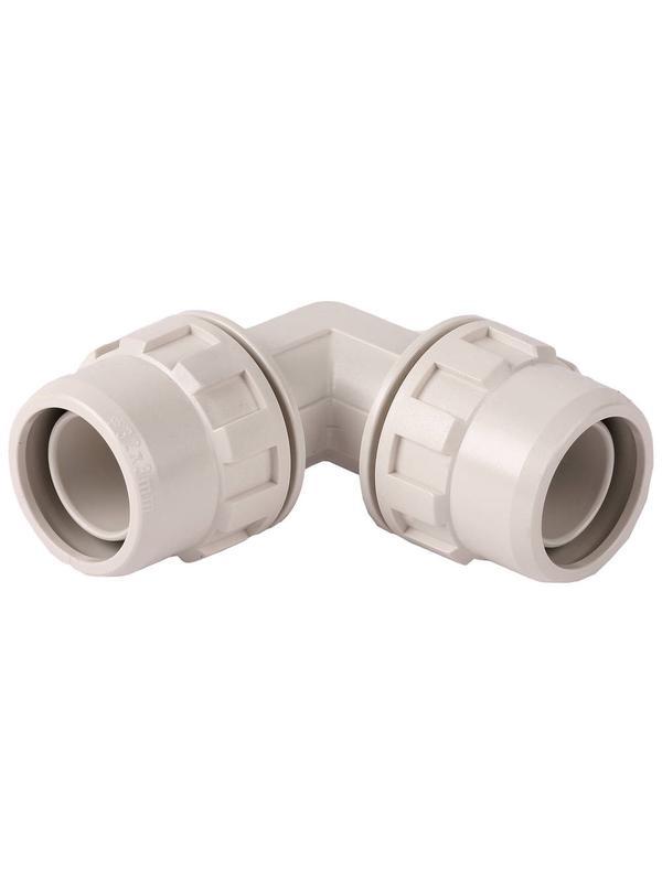 ЗУБР ШиреФит, штуцер с гайкой - штуцер с гайкой 90°, 16 мм, угловой соединитель (51492-16)