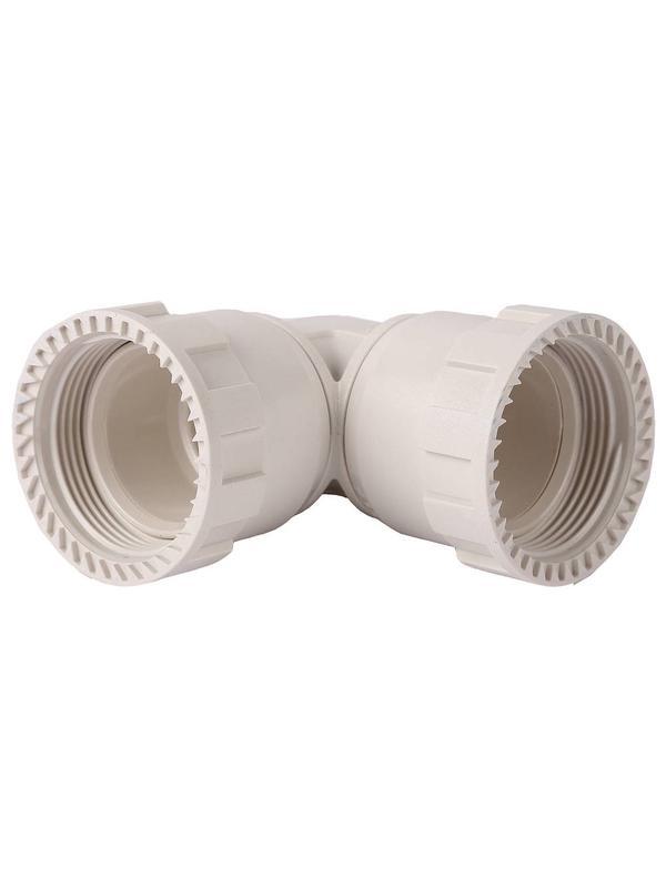 ЗУБР ШиреФит, накидная гайка - накидная гайка 90°, 16 мм, угловой соединитель (51497-16)